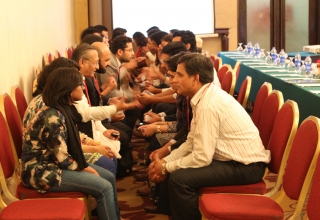 Alumni during the speed networking event in Karachi!