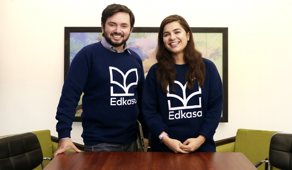 Fahad Tanveer (left) and Annum Sadiq (right) founded Edkasa in 2017.