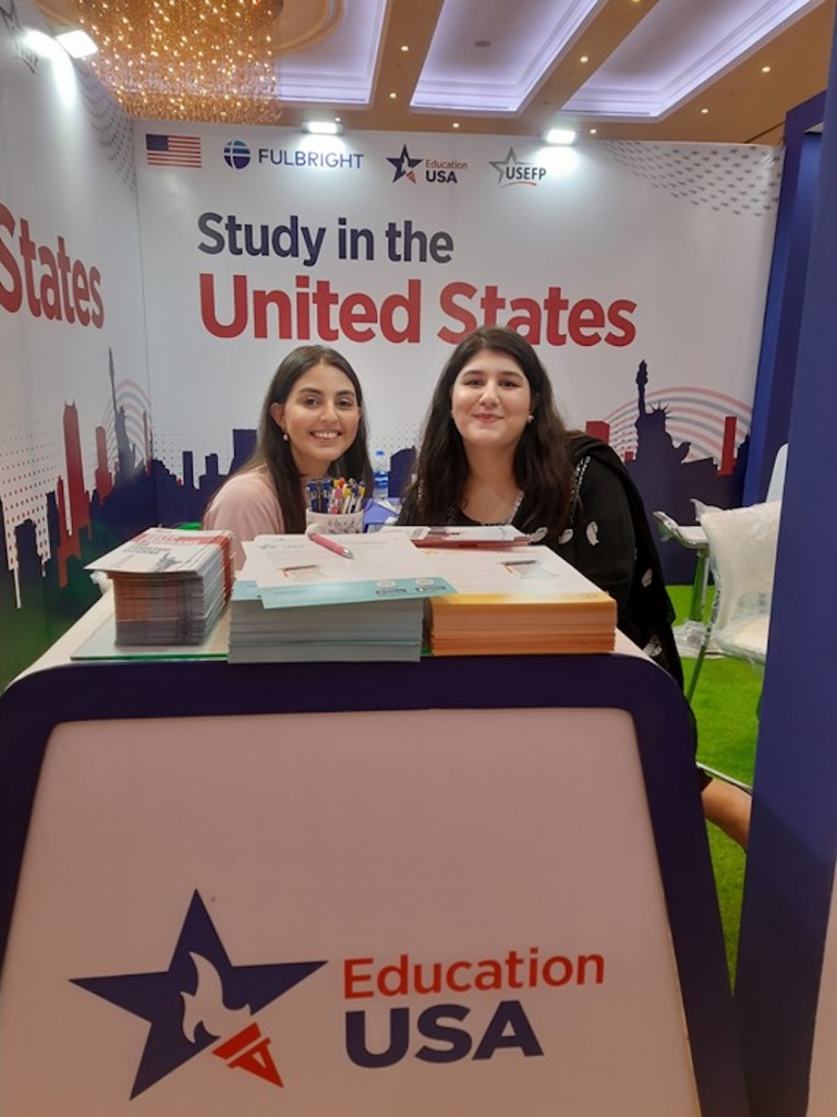 Advisers at the Lahore Expo booth