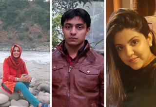 Sana (left) is now pursuing a degree in the US, while Sohaib (center) and Ayesha (right) have joined the USEFP team.